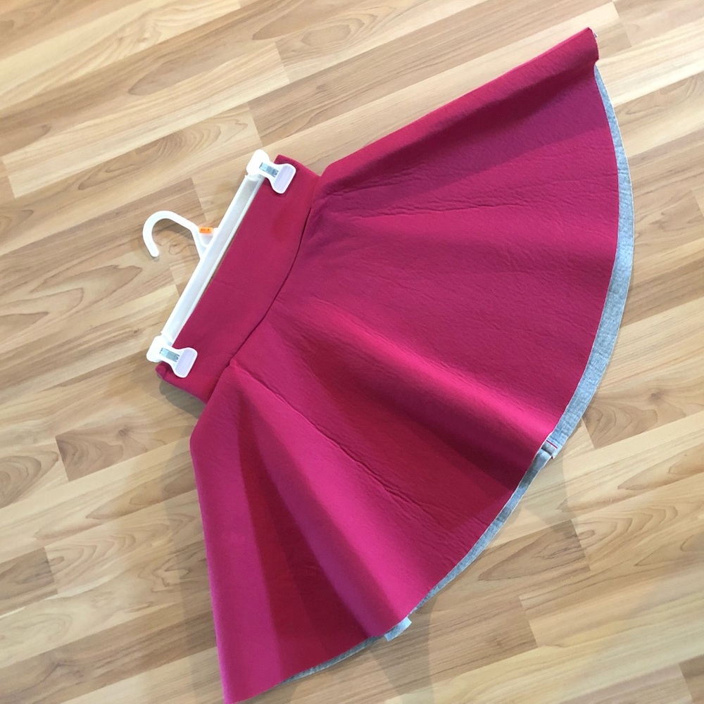 Pink scuba skater skirt